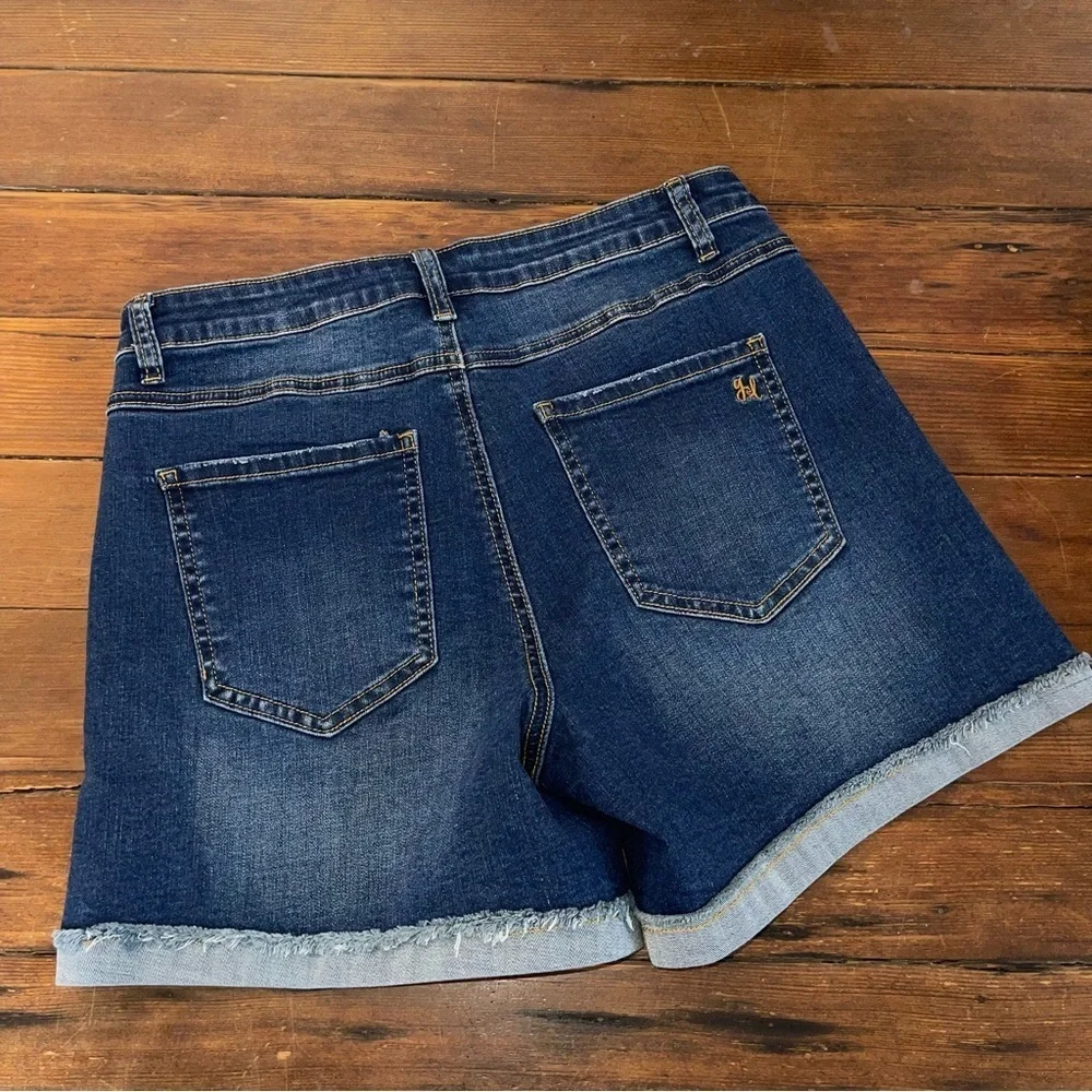 Grace & Lace Blue Jean Shorts with Rolled Hem